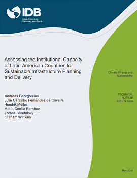 Portada del documento de La institucionalidad de la Infraestructura en América Latina