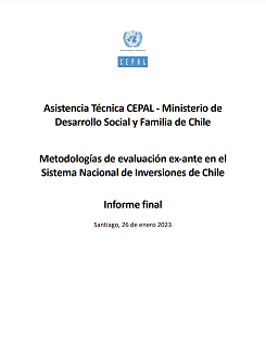 Portada del documento de Metodologías de evaluación ex-ante en el Sistema Nacional de Inversiones de Chile 